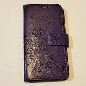 HTC 10 phone case wallet style purple New